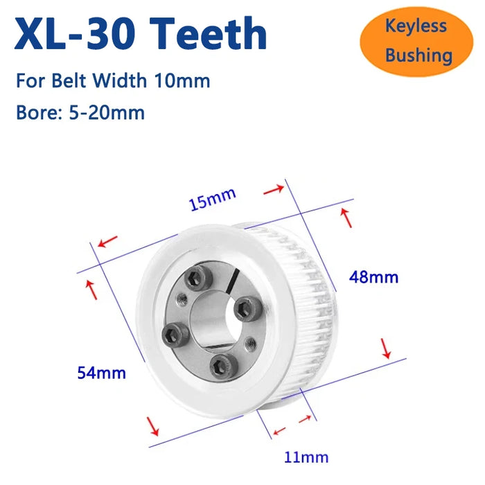 Buje sin llave de rueda síncrona 30T con funda de expansión XL de 30 dientes 