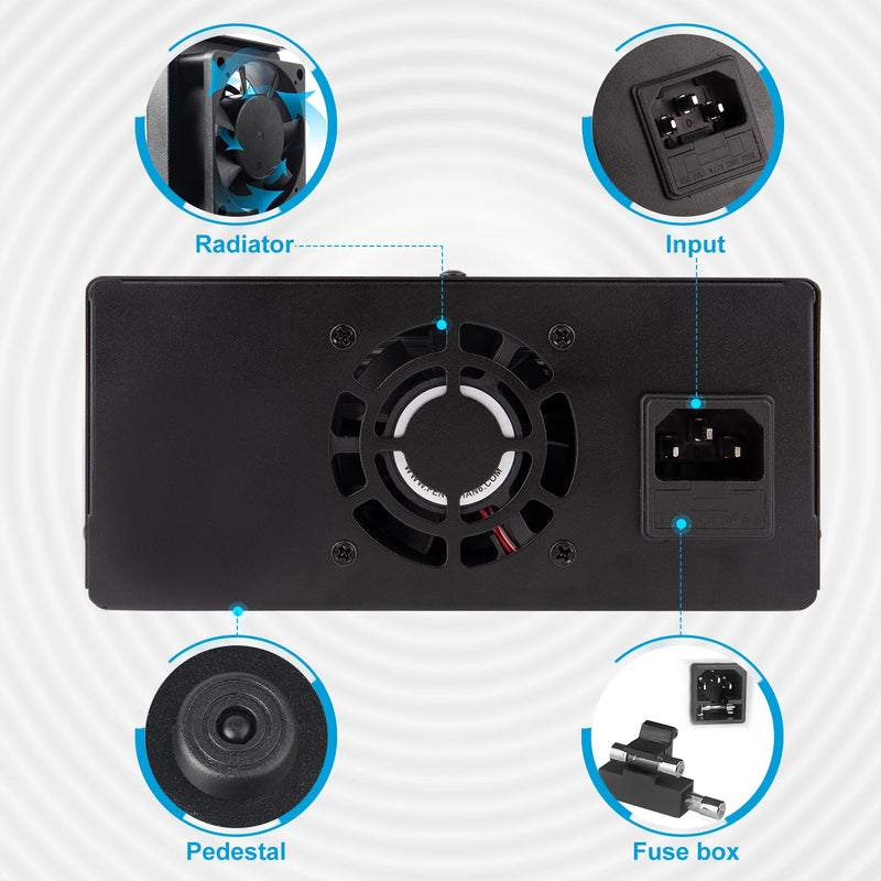 Digital USB DC Lab Power Supply, Regulated with LCD (DC 0-3A/5A/10A)