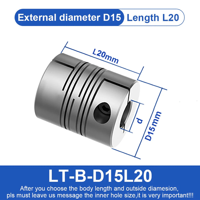 Parallel Line Coupling LT D15L20 - Motor Flexible Shaft Coupler