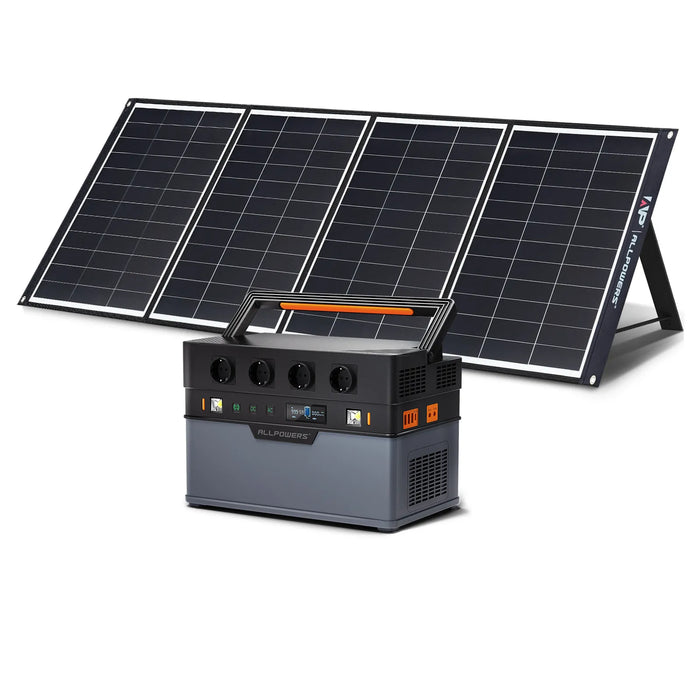 ALLPOWERS Generador de energía de 1500 W Respaldo de batería solar de 1092 Wh con 200 W 