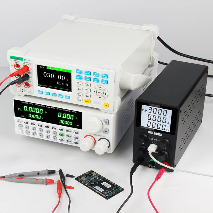 USB DC Regulated Lab Power Supply, Adjustable 30V 10A to 120V 3A