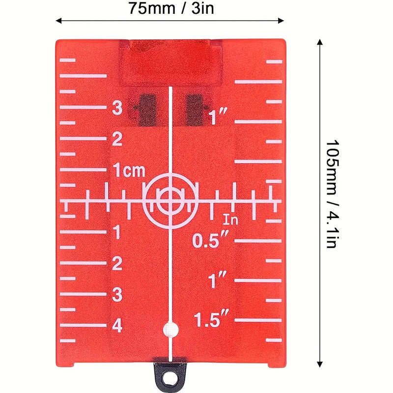 Magnetic laser target plate with stand for green/red laser levels