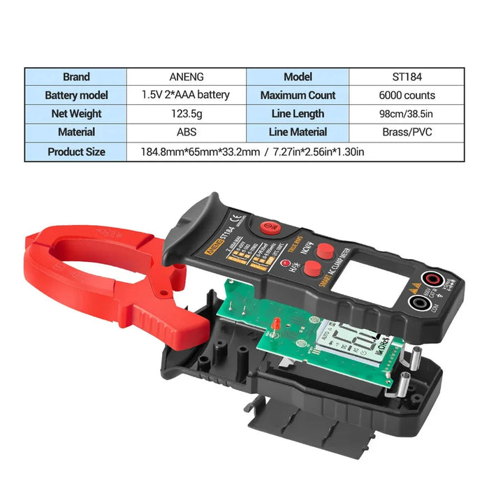 ST184 6000 Counts Digital Professional Clamp Multimeter