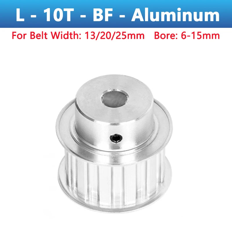 10 dientes L polea de sincronización 10T diámetro interior de rueda síncrona de aluminio 