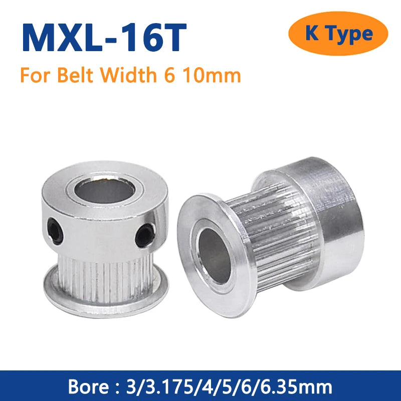 Diámetro de la polea de distribución 16T MXL 3 3.175 4 5 6 6.35 mm 16 dientes 
