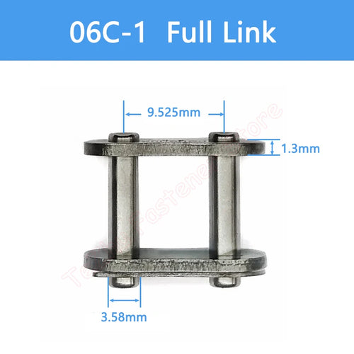 06B & 06C Roller Chain for Industrial Transmission - Available in 1.5 Meter Length with Full and Half Links