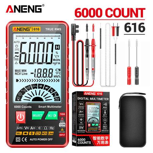 Digital Multimeter - 6000 Counts Ultra-Thin Intelligent AC/DC Multimeter