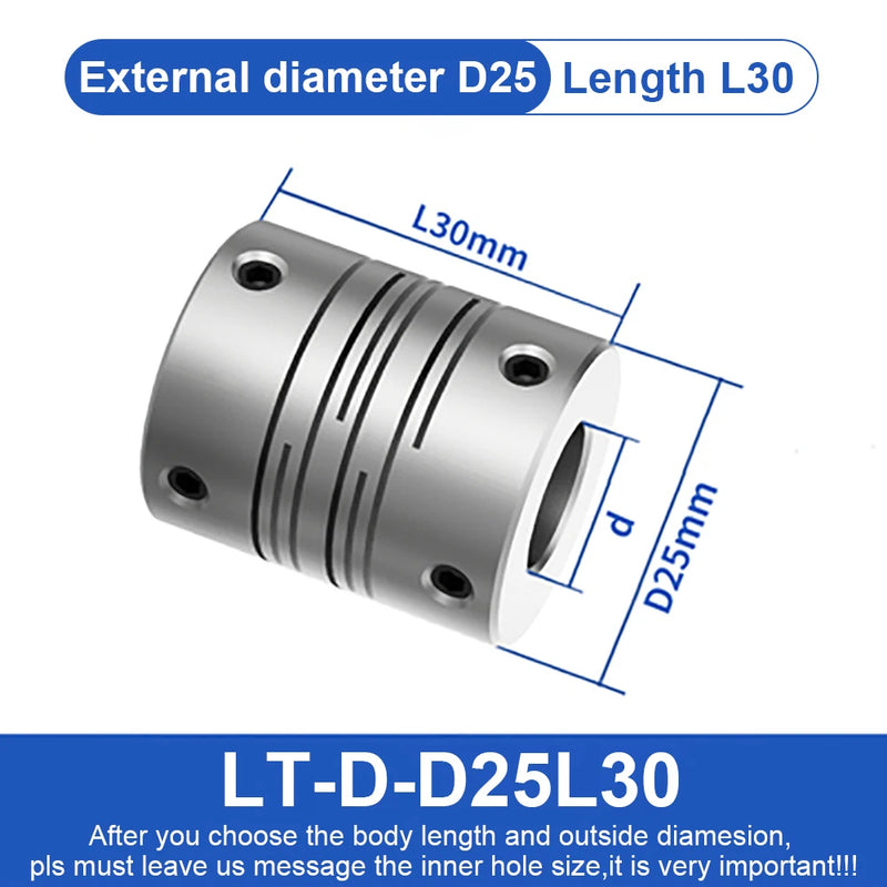 Parallel Line Coupling LT D25L30 - Motor Flexible Shaft Coupler
