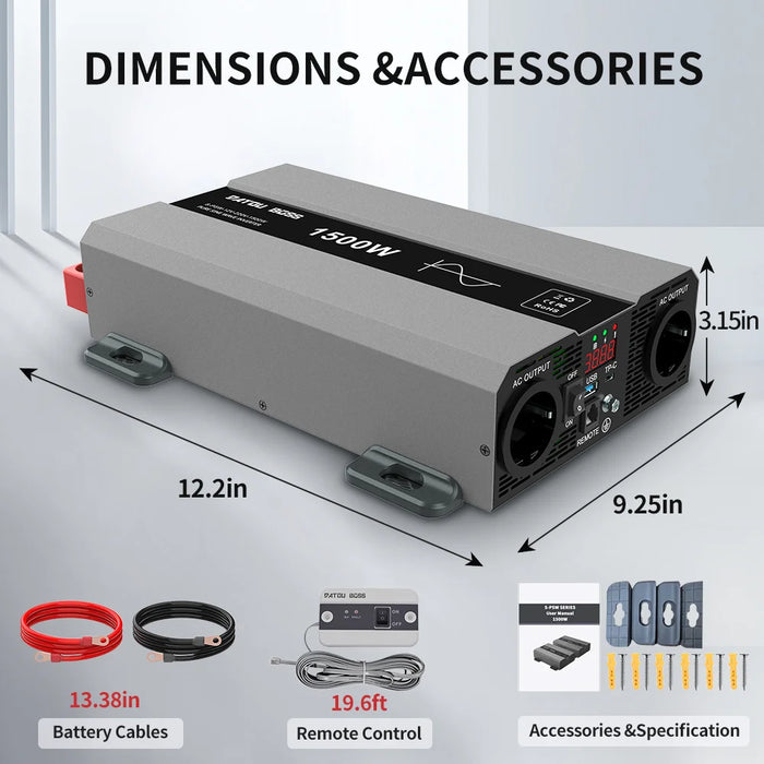 Pure Sine Wave Inverter – High-Performance 2000W Power Solution for Home