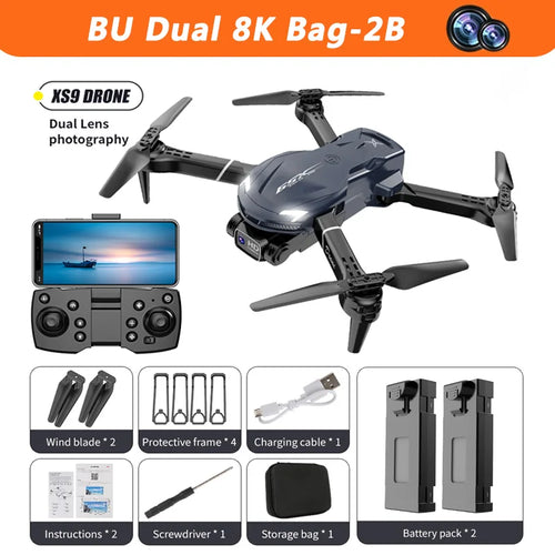 XS9 Drone 8K Professional HD Dual Camera GPS Obstacle Avoidance