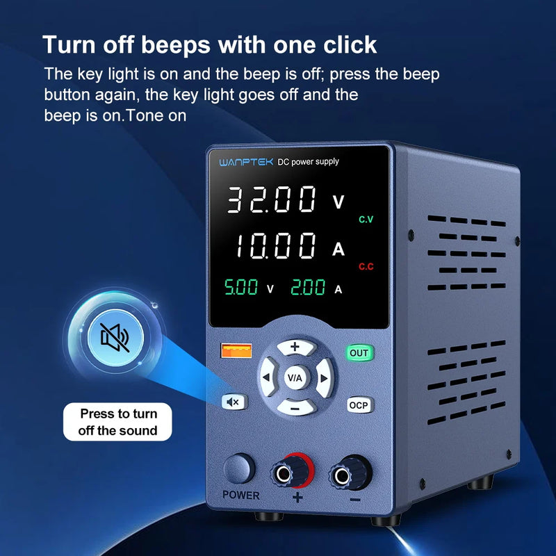 Adjustable DC Bench Power Supply 30V 10A Encoder Control Lab Power Source GA3010L