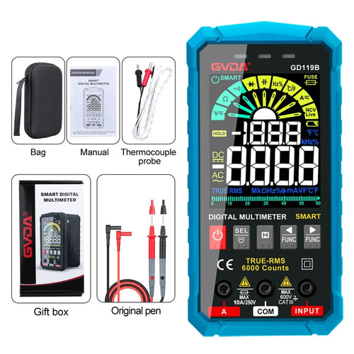 NEW Generation 600V Digital Multimeter Ture RMS AC DC NCV Smart