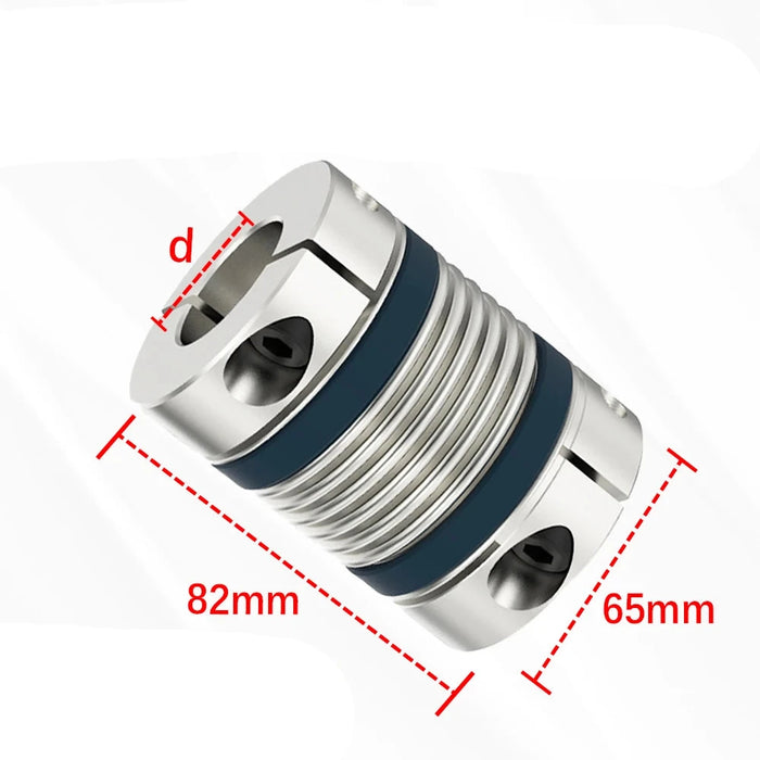 Shaft Coupling LB B D65L82 – Bellows Flexible Motor Coupler for CNC Machines