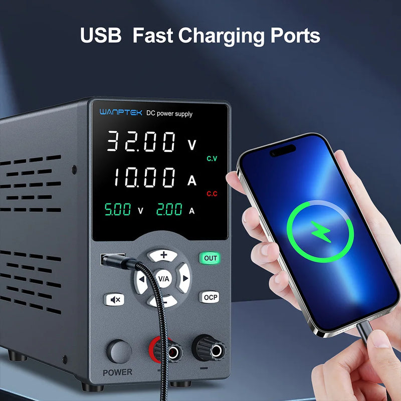 Adjustable DC Bench Power Supply 30V 10A / 60V 5A Digital Lab Voltage Regulator APS3010H