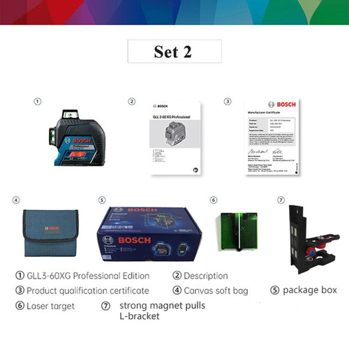 Bosch GLL 3-60 XG Professional Laser Level 360 Auto Leveling Green