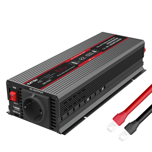 DATOU BOSS Pure Sine Wave Inverter – 12V DC to 220V AC, 1500W High-Efficiency Power Solution with Remote Control