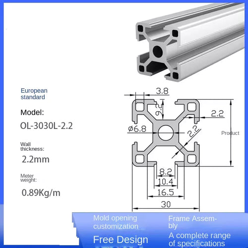 2020 2040 2060 3030 3060 4040 2080 20100 Perfil de aluminio con ranura en T