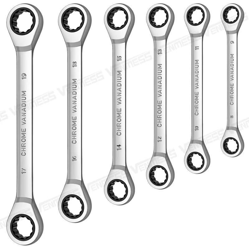 Double Head Ring Ratchet Wrench 8/9/10/11/12/13/14/15/16/17/18/19mm