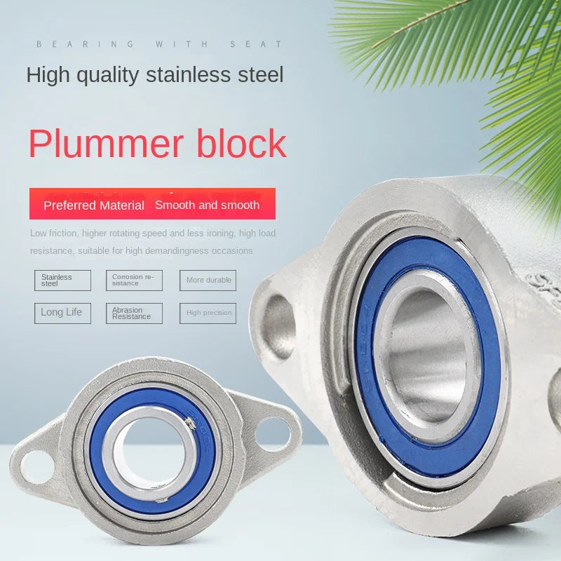 Rodamientos alojados de acero inoxidable 304. 