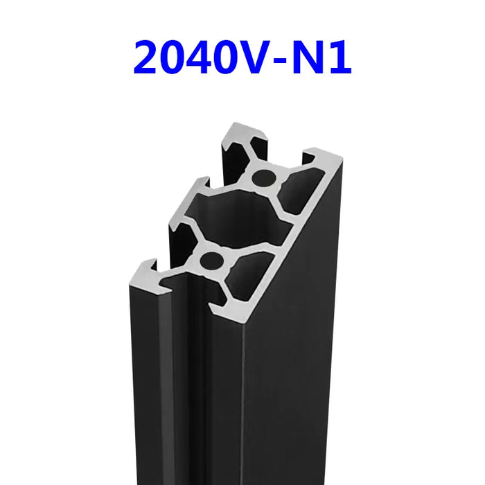 Black V-Slot Modular Aluminum Profile System – Available in 20x20, 20x40, 20x60, 20x80, 40x40, 40x80, and More