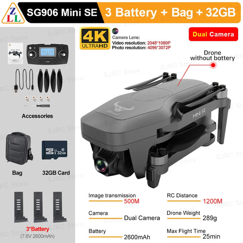 ZLL SG906 Mini SE Drone 4K Profesional HD Camera Dron With 1503