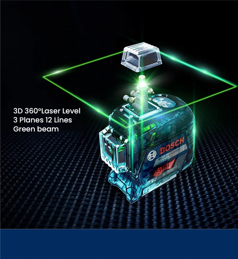 Bosch GLL 3-60 XG 3D Green Laser Level 12 Lines 3 × 360°