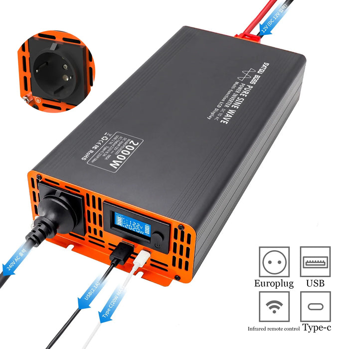 Pure Sine Wave Inverter – High-Performance 2000W Power Solution