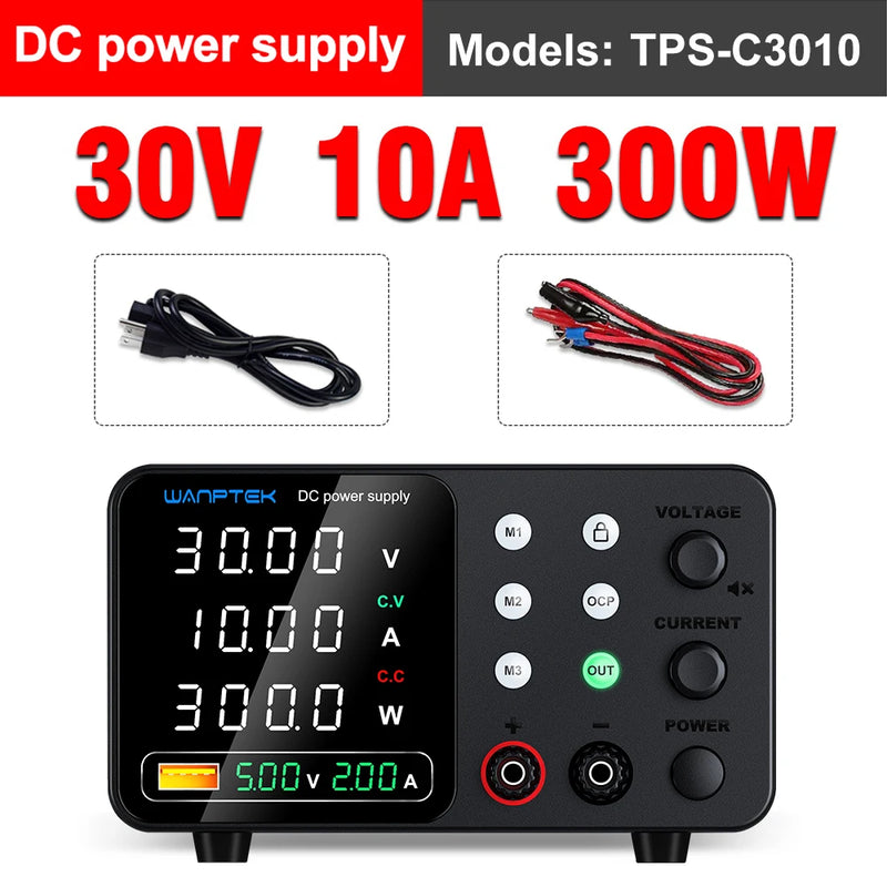 Adjustable Lab DC Power Supply 30V–160V Encoder Control with Memory Function (APS / EPS / TPS Series)