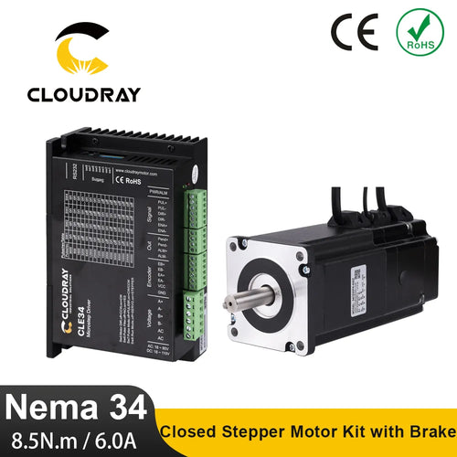 Cloudray Nema 34 Closed-Loop-Schrittmotor-Kit 8,5 Nm 6,0 A Schrittmotor 