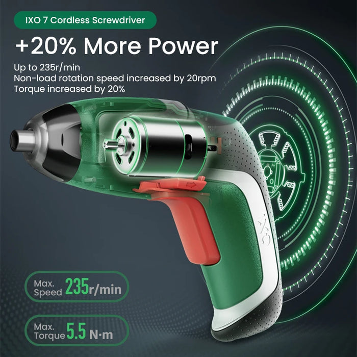 Bosch IXO 7 Cordless Electric Screwdriver (3.6V, USB Charging)