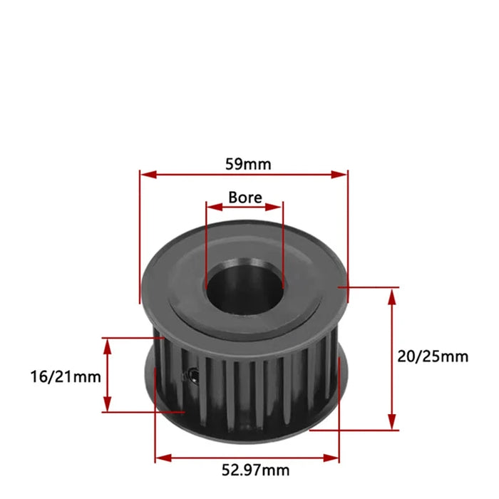 HTD5M 34 dientes 45# polea de sincronización de acero HTD 5M 34T síncrono 