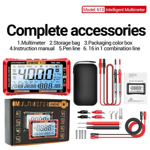 Smart Multimeter - 4000 Count Digital Tester for AC/DC Voltage, Current, Resistance, and More