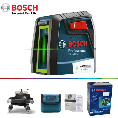 BOSCH Nivel Láser GLL30G Vertical Horizontal Luz Verde Alto 