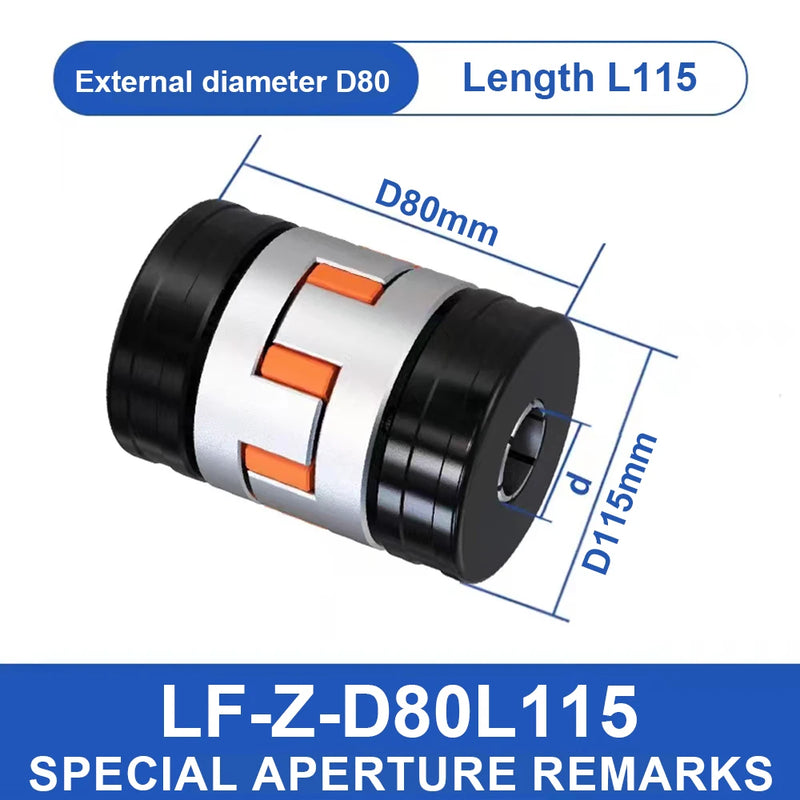 LF-Z D80L115 High Torque Shaft Coupler – 4-Jaw Locking Assembly with Expansion Sleeve