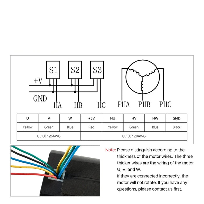 Cloudray Nema 17 3-Phase BLDC Motor - 105W, 24VDC, 4000 RPM