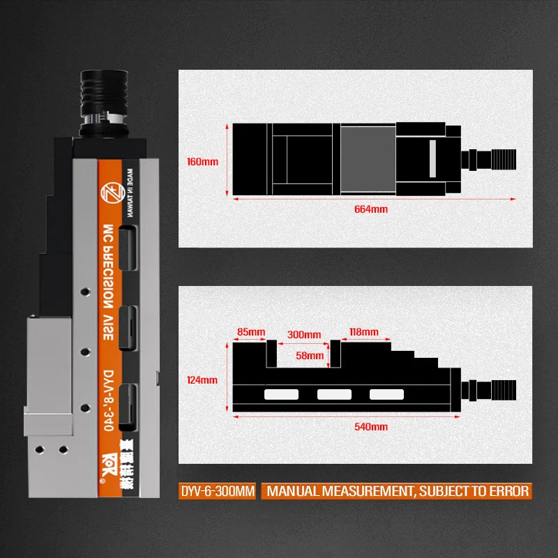 DYV Precision Hydraulic Vise 6" – CNC Milling Hydraulic Bench Vice