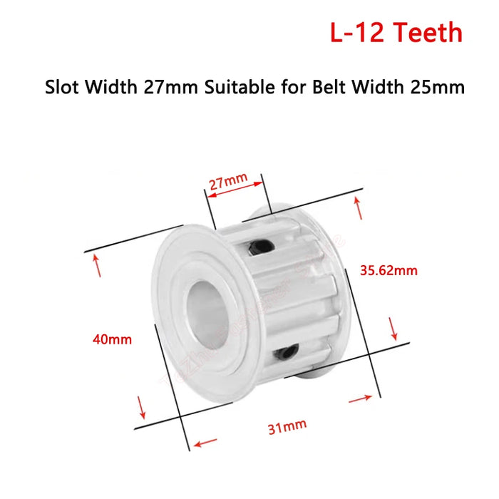 12 Teeth L Timing Pulley 12T Aluminium Synchronous Wheel for Belt