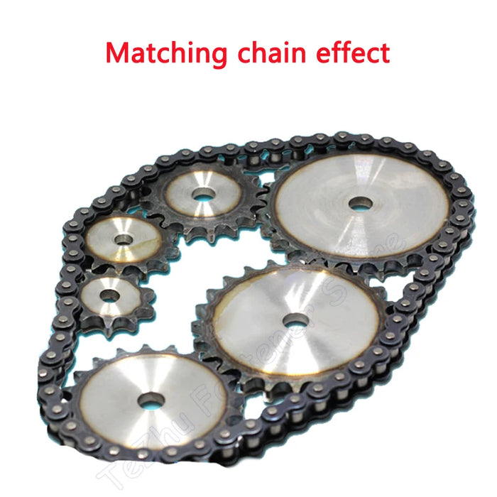 10A 22-37 Teeth Chain Drive Flat Sprocket A3 Steel Roller Chain