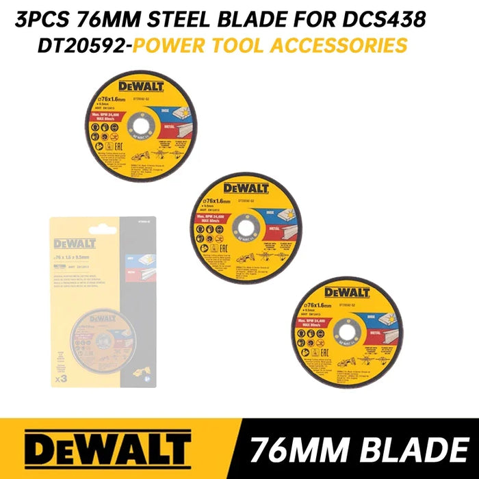 DEWALT 76 mm Multi-Material-Sägeblatt, Diamant-Fliesenklinge, Stahlschneiden für 