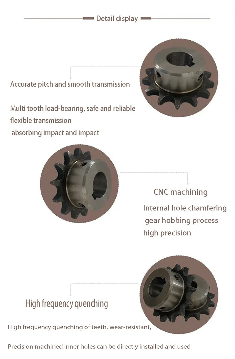 26T 08B Chain Gear - 26 Teeth Precision Industrial Drive Sprocket