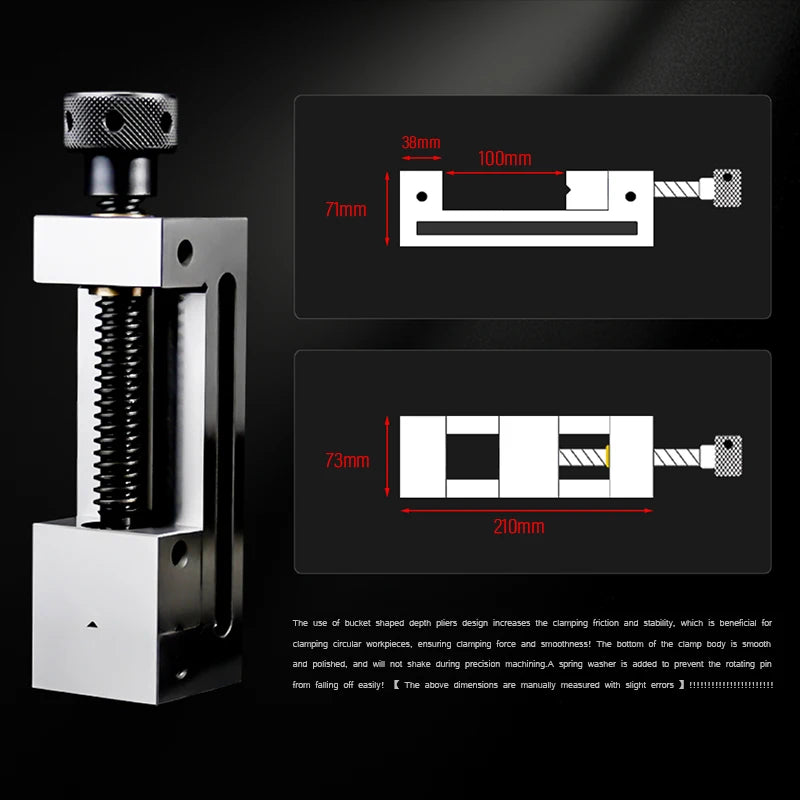 QGG Precision Grinding Vise 50 63 73 mm (2" 2.5" 3") CNC Milling Toolmaker Bench Vise HRC58-62