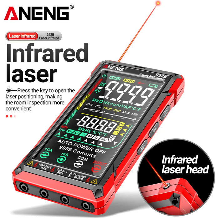 ANENG 622B Digital Smart Multimeter With Laser Lamp Auto Range True