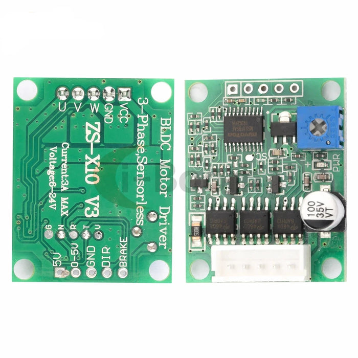 DC 6-20V 60W Brushless Motor Controller - X10 Three-Phase BLDC