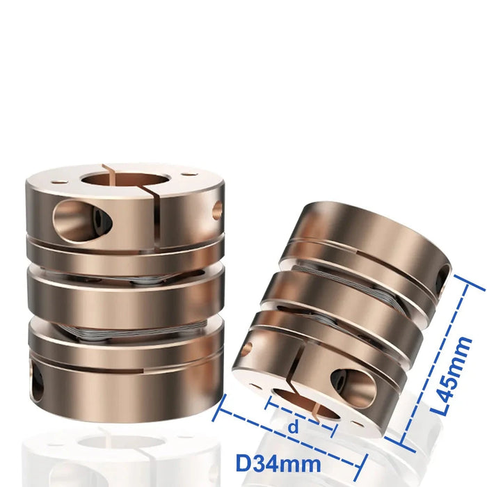 D34L45 5-16mm Shaft Double Disc Coupler High Precision