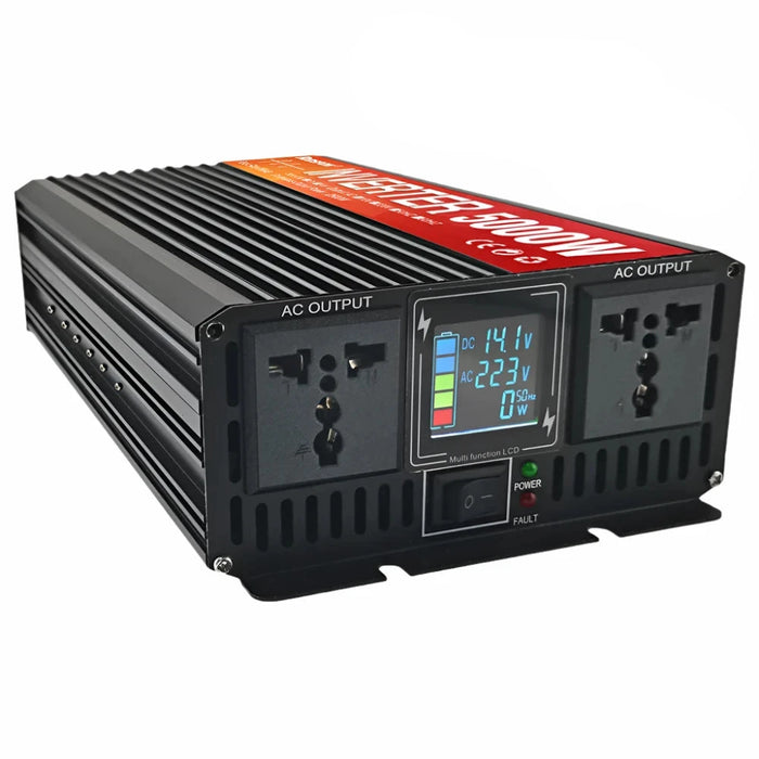 RDDSPON Pure Sine Wave Inverter 3000W 4000W 5000W Double Socket LCD