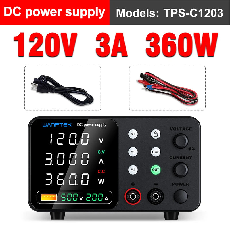 Adjustable Lab DC Power Supply 30V–160V Encoder Control with Memory Function (APS / EPS / TPS Series)