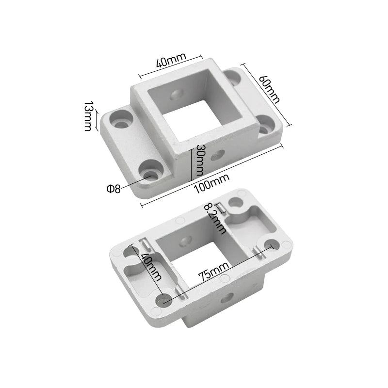 Soporte de bloque de conexión de base fija de perfil de aluminio 3030/4040 1 Uds 