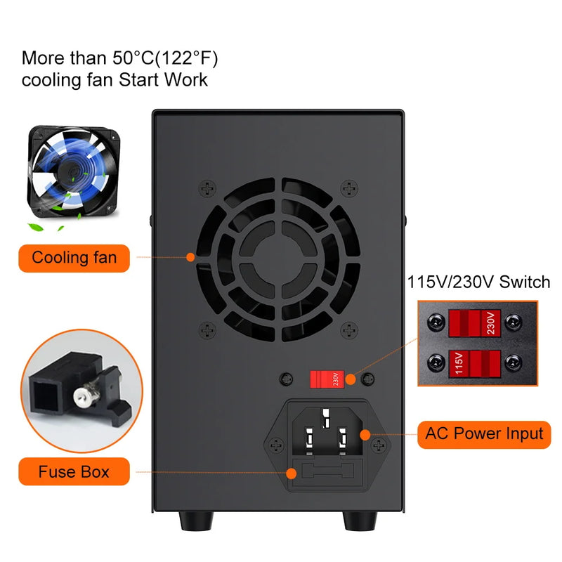 Adjustable DC Bench Power Supply 30V 5A–10A USB Display Lab Voltage Regulator (GA3010H / DPS3010U)