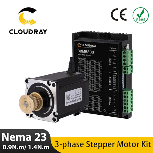 Kit de controlador de motor paso a paso Cloudray Nema 23 Motor paso a paso trifásico 