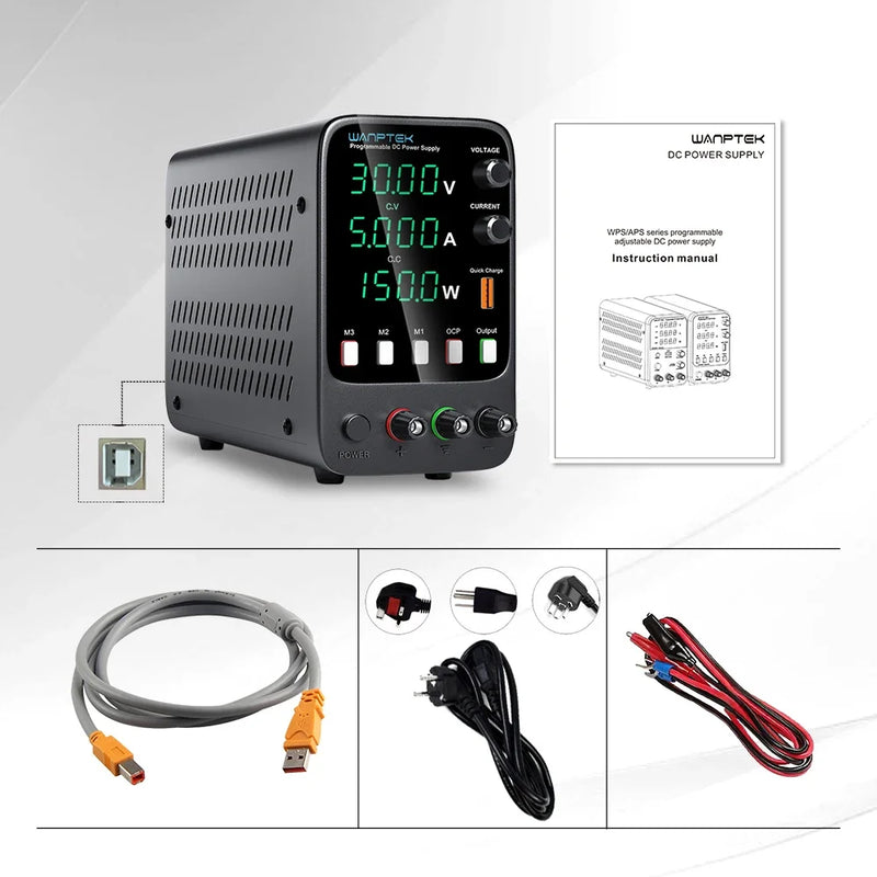 APS3010H / WPS3010H Adjustable DC Power Supply 30V 10A with USB Interface | Digital Lab Bench Power Supply with Memory Function